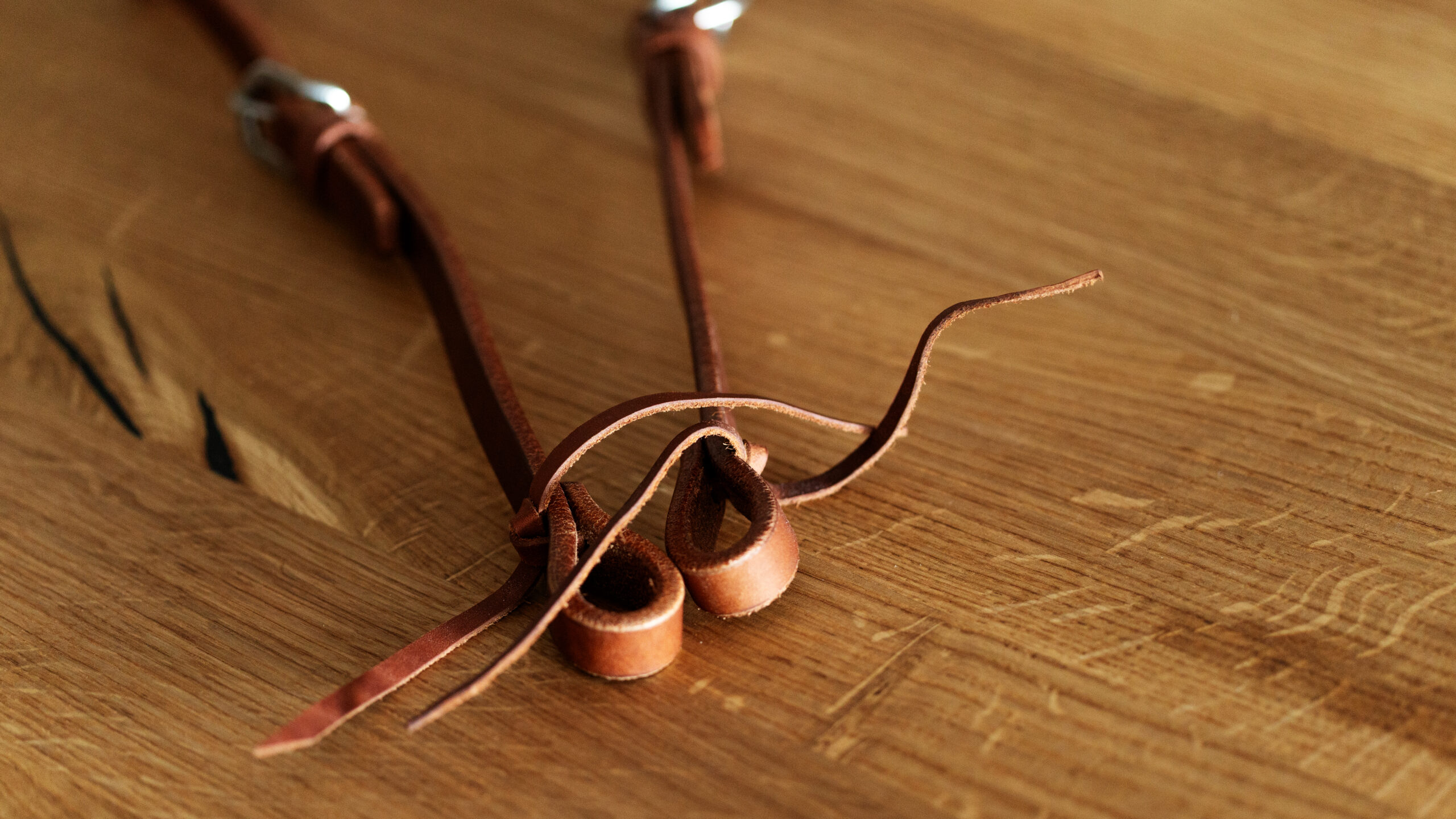 EE Tack Harness Kopfstück Herman Oak Leather Doppeleinohr – Bild 6