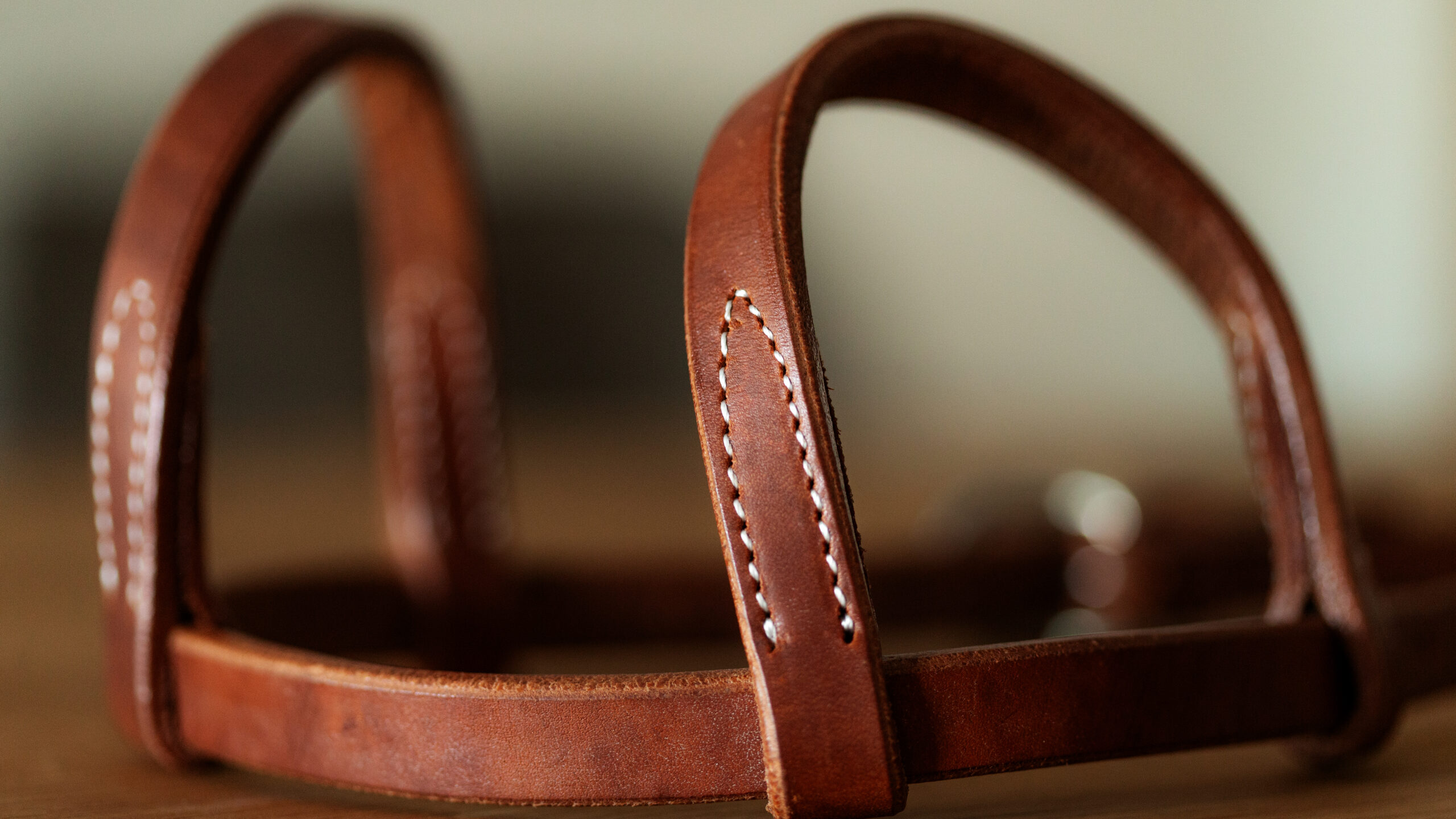 EE Tack Harness Kopfstück Herman Oak Leather Doppeleinohr – Bild 2