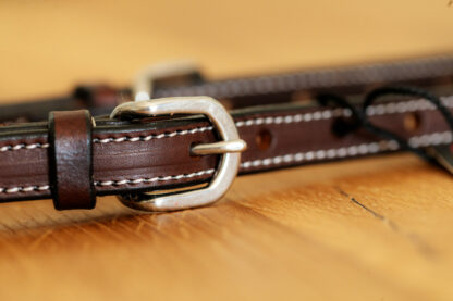 Schneiders® Harness Leather One Ear Headstall with Rawhide Accents – Bild 4