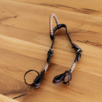 Schneiders® Harness Leather One Ear Headstall with Rawhide Accents