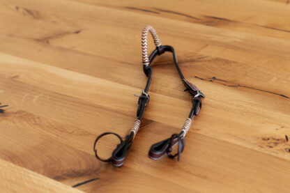 Schneiders® Harness Leather One Ear Headstall with Rawhide Accents