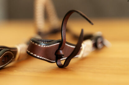 Schneiders® Harness Leather One Ear Headstall with Rawhide Accents – Bild 5