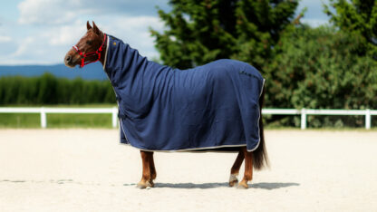 BIG "D" Polar Fleece Abschwitzdecke mit Halsteil / Cooler – Bild 2
