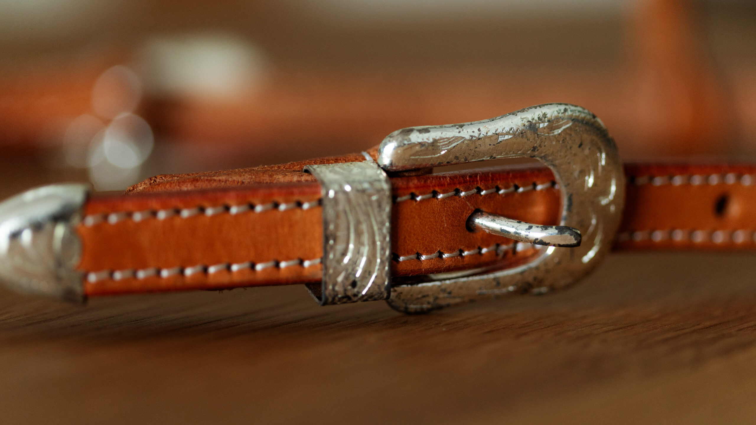 EE Tack Ks Herm. Oak Leather Silver Buckle & Roller Doppeleinohr – Bild 5