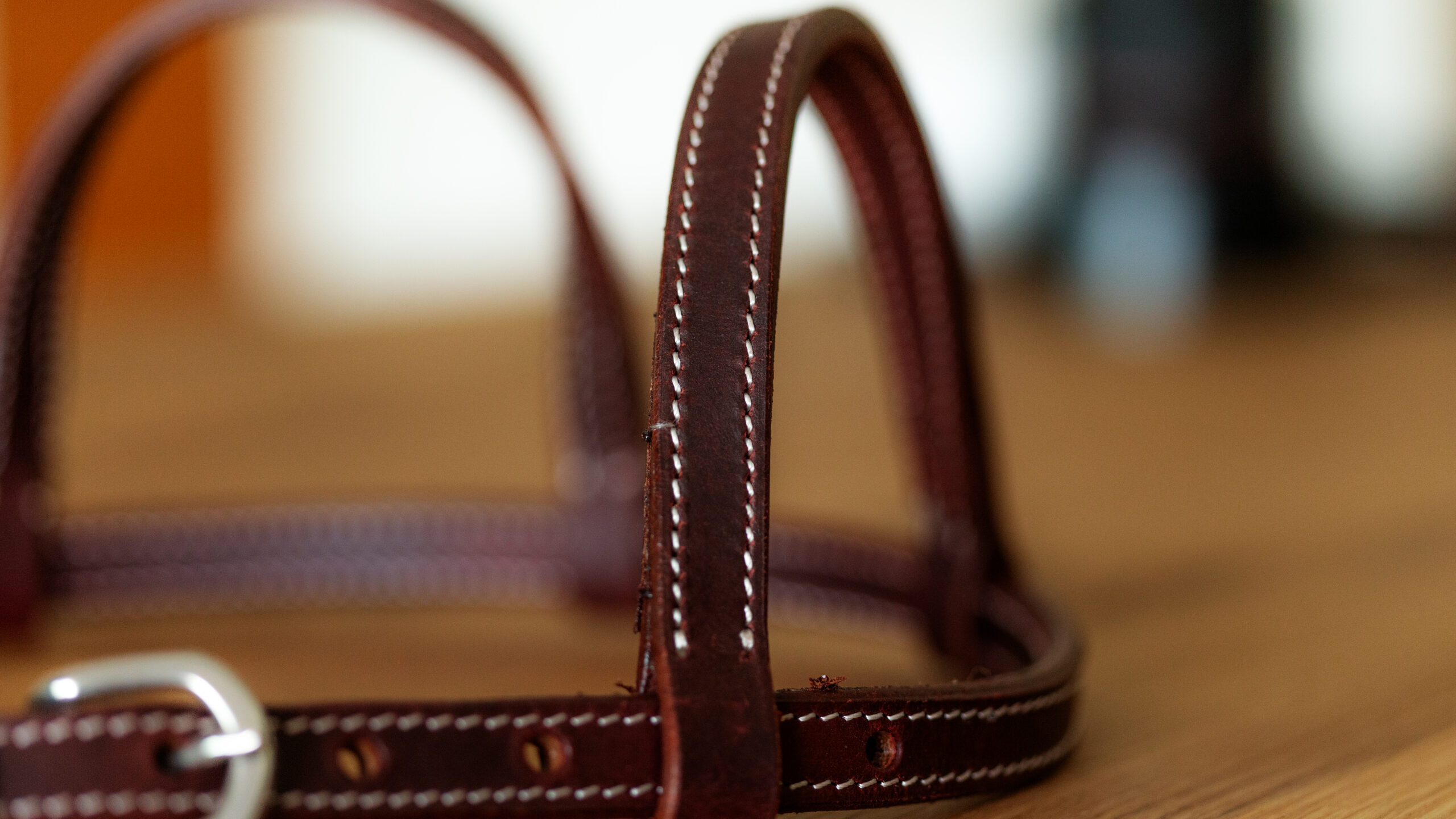 EE Tack Kopfstück Latigo Stitched Doppeleinohr – Bild 4