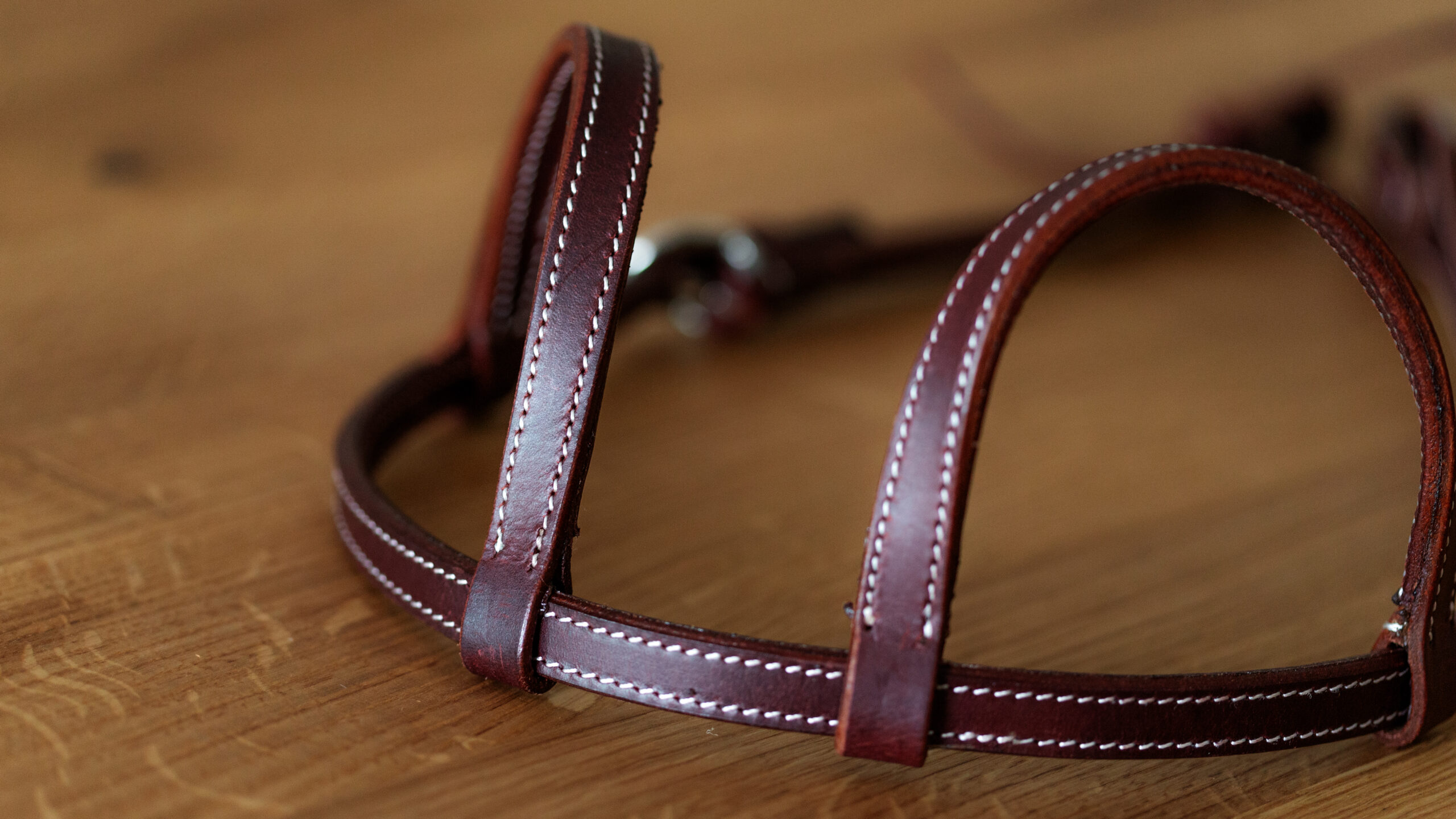 EE Tack Kopfstück Latigo Stitched Doppeleinohr – Bild 2