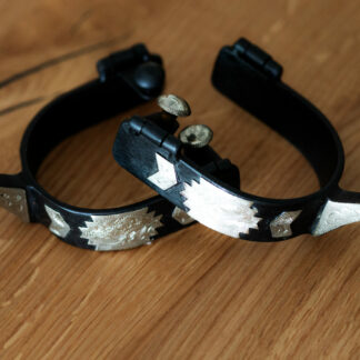 BS/GS Sporen Black Steel mit German Silver