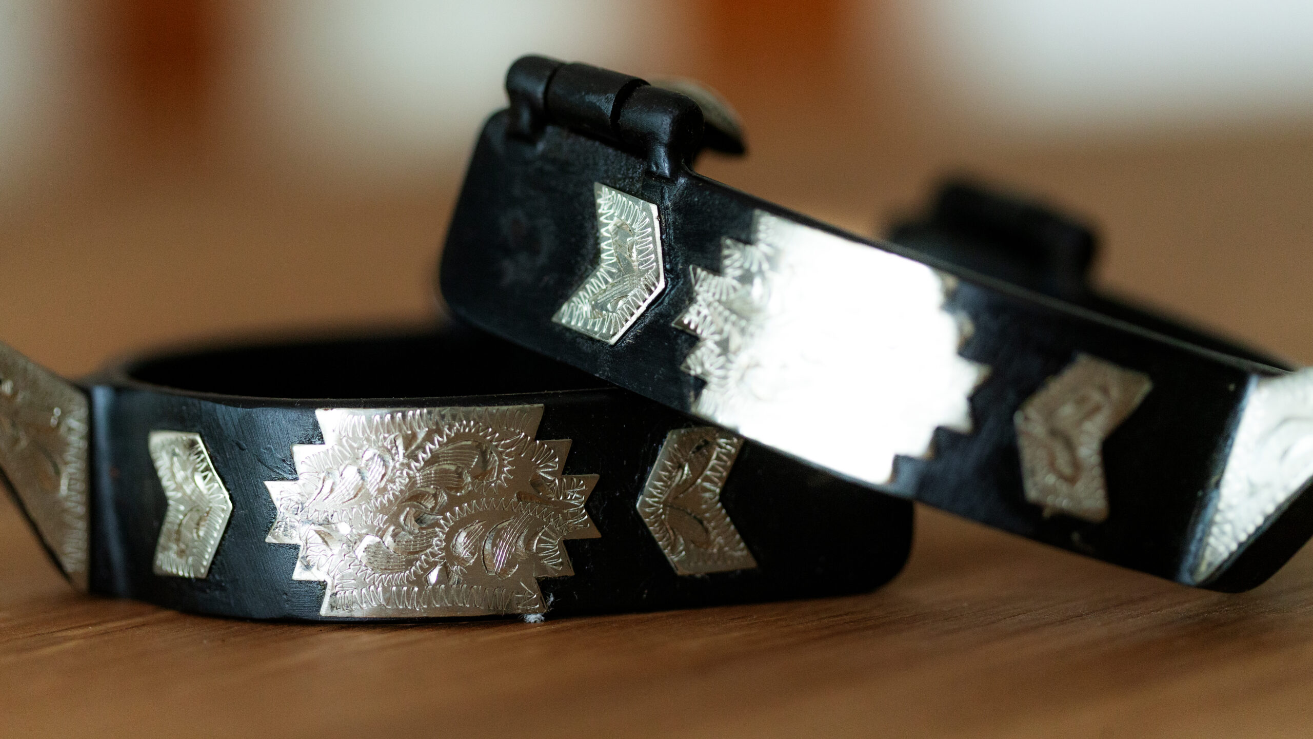 BS/GS Sporen Black Steel mit German Silver – Bild 4