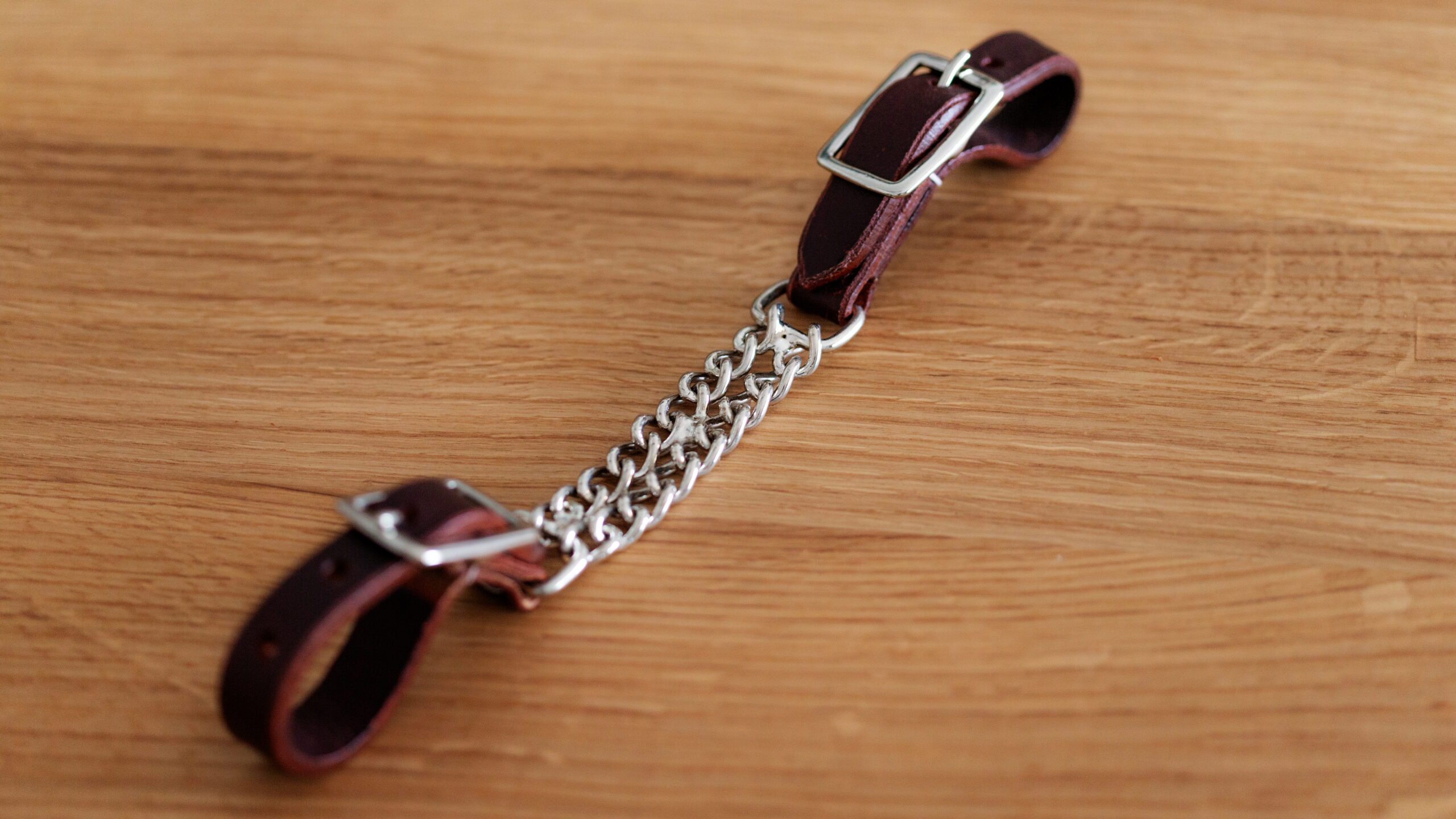 EE Tack Kinnkette Latigo Leder – Bild 4